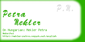 petra mekler business card